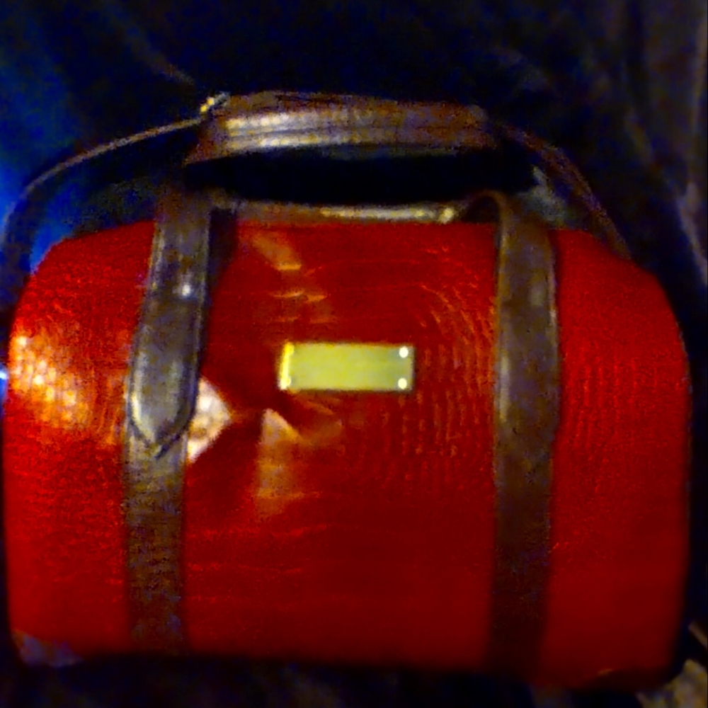 Designer Ruby Deluxe Red and Brown Purse